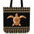 Hawaii Traditional Turtle Pattern Tote Bag Tote Bag One Size Black - Polynesian Pride