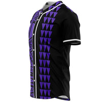Hawaii Polynesian Kakau Baseball Jersey V.2 - Freestyle - Purple - Polynesian Pride