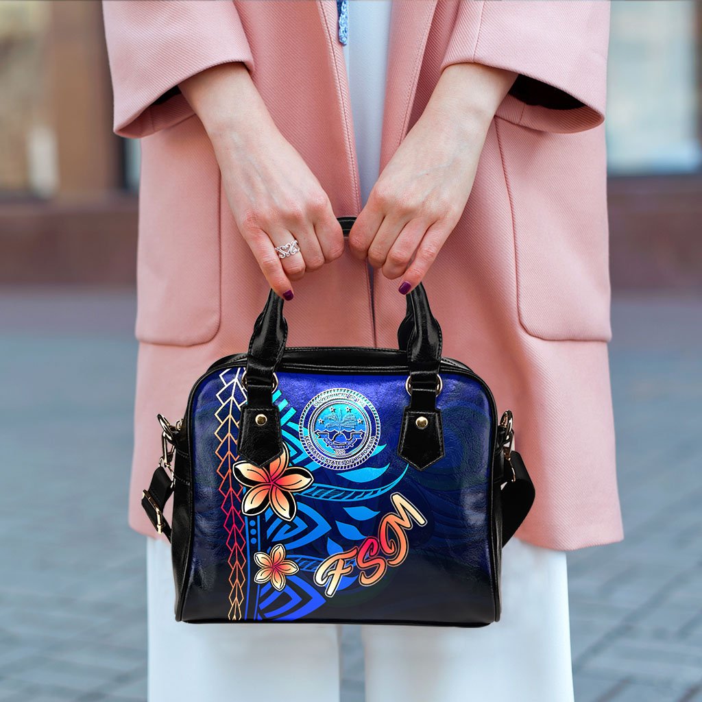 Federated States of Micronesia Shoulder Handbag - Vintage Tribal Mountain - Polynesian Pride