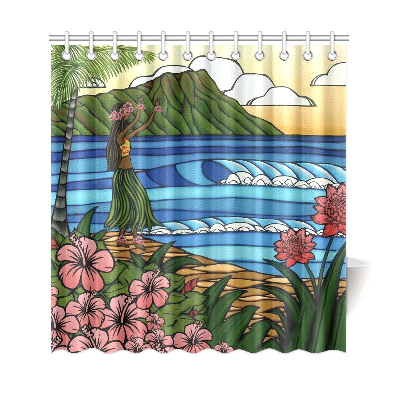 Hula Girl Shower Curtain - Polynesian Pride