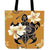 Turtle Poly Tribal Plumeria Yellow Tote Bag Tote Bag One Size Yellow - Polynesian Pride