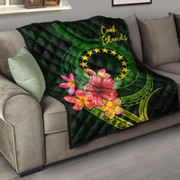 Cook Islands Polynesian Quilt - Floral With Seal Flag Color - Polynesian Pride