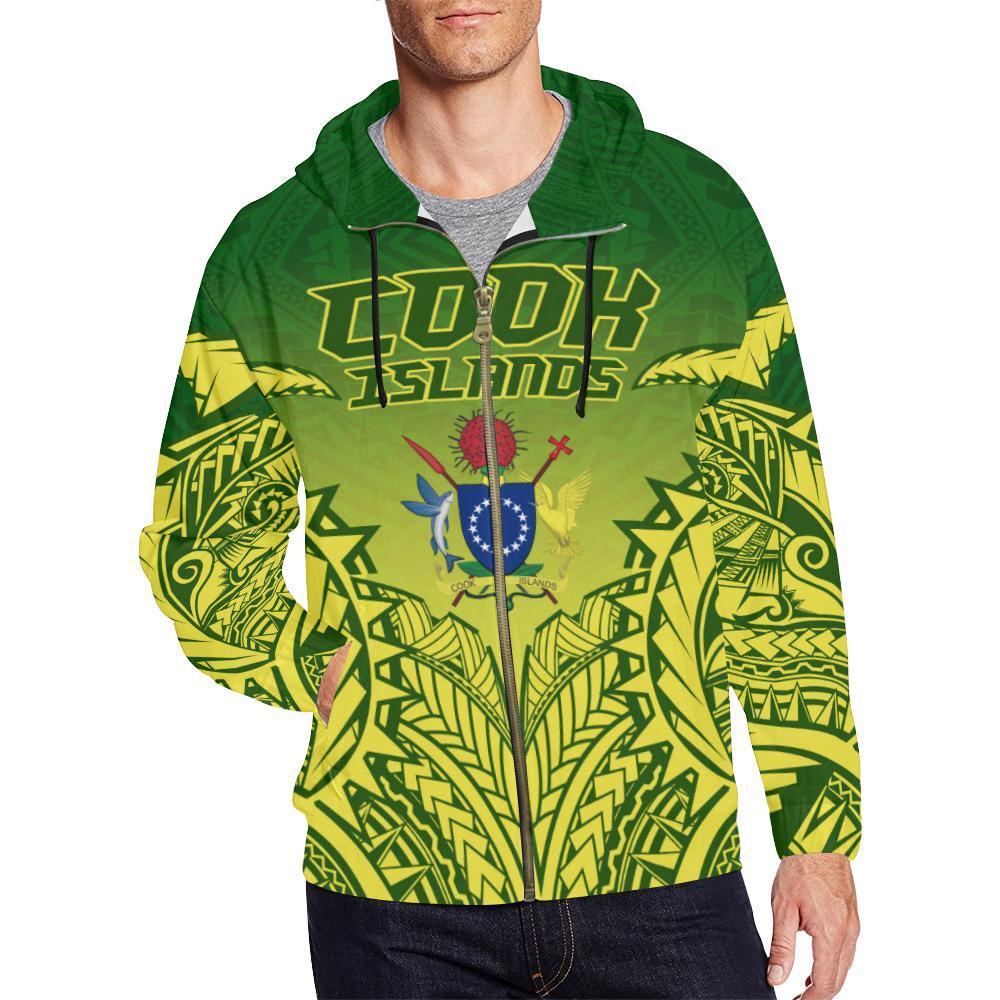 (Kuki Arirani) Cook Islands Premium Zipper Hoodie Unisex Black - Polynesian Pride