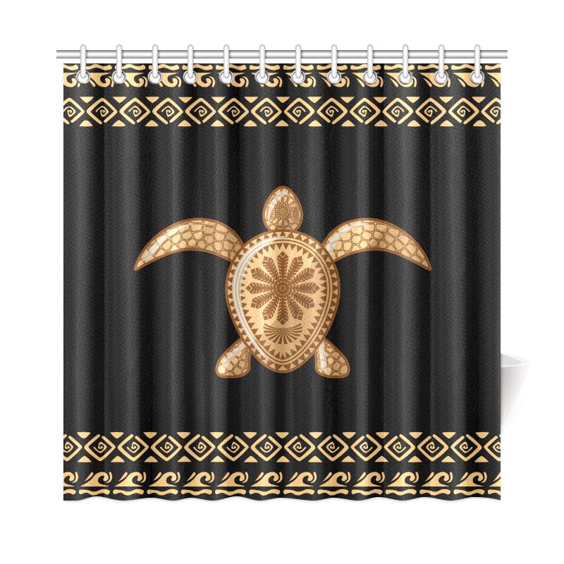 Golden Turtle Shower Curtain - Polynesian Pride