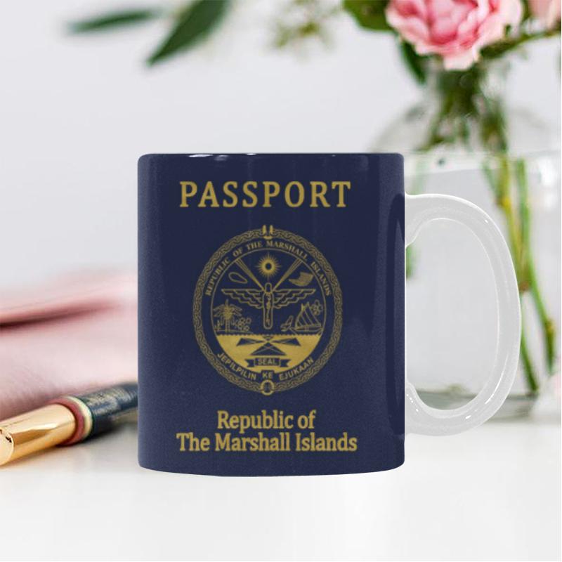 Marshall Islands Passport White Mug - Polynesian Pride