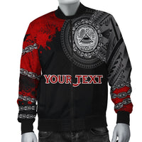 American Samoa Polynesian Personalised Men's Bomber Jacket - Polynesian Chain Style - Polynesian Pride