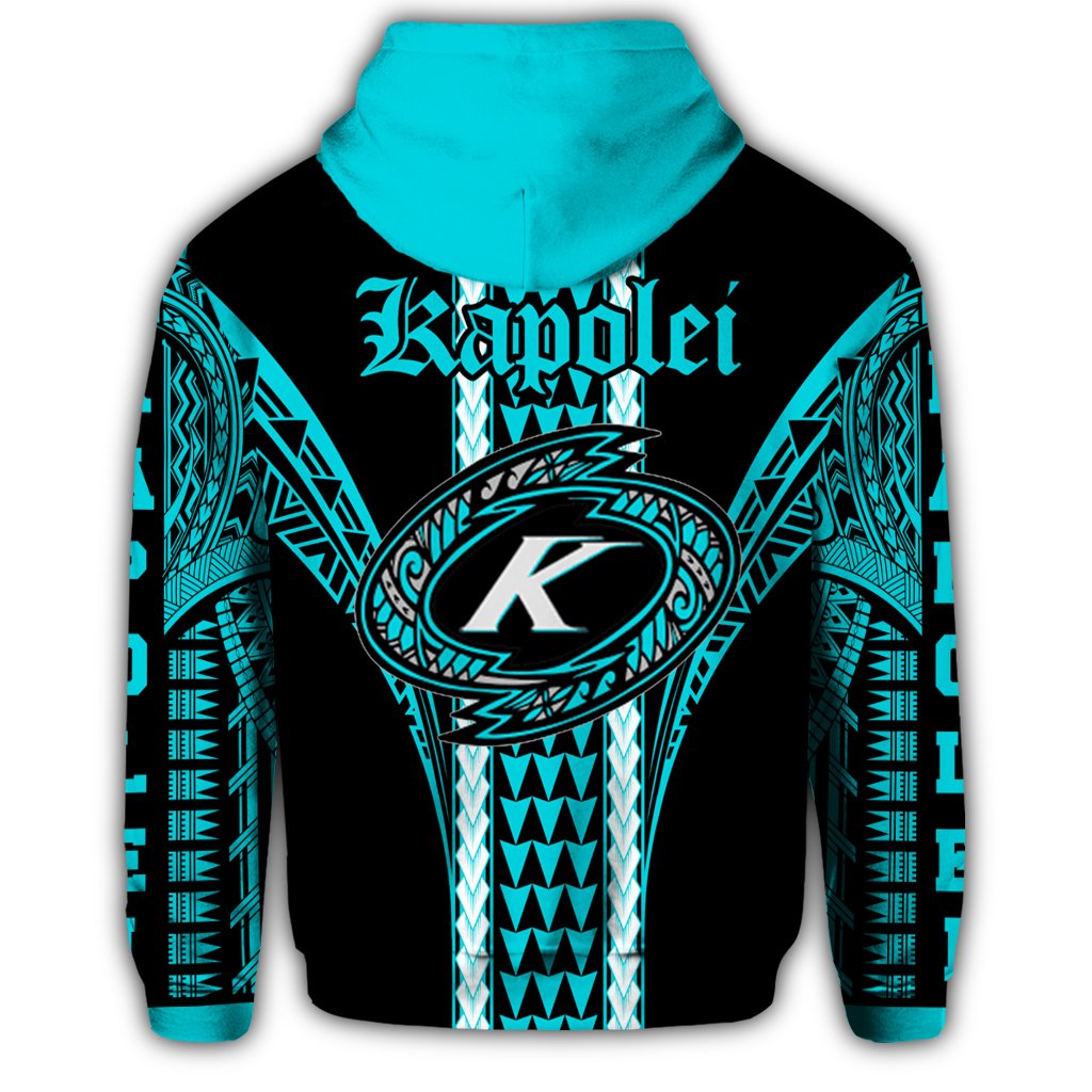 Hawaii Hoodie Kapolei High Football Jersey Hoodie Zip - Polynesian Pride