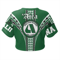 Hawaii - Aiea High All - over Print Crop Top T-shirt AH - Polynesian Pride