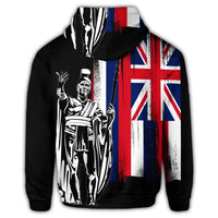 Hawaiian Hoodie Hawaiian King Flag Hoodie - Polynesian Pride