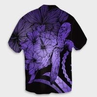 Hawaiian - Hawaii Turtle Hibiscus Polynesian Vintage Hawaiian Shirt - Purple - AH - Polynesian Pride