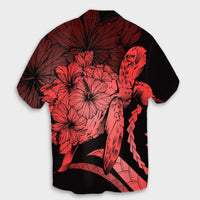 Hawaiian - Hawaii Turtle Hibiscus Polynesian Vintage Hawaiian Shirt - Red - AH - Polynesian Pride