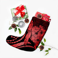 Hawaiian - Hawaii Turtle Hibiscus Polynesian Vintage Christmas Stocking - Red - AH - Polynesian Pride