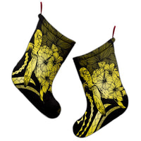 Hawaiian - Hawaii Turtle Hibiscus Polynesian Vintage Christmas Stocking - Yellow - AH - Polynesian Pride
