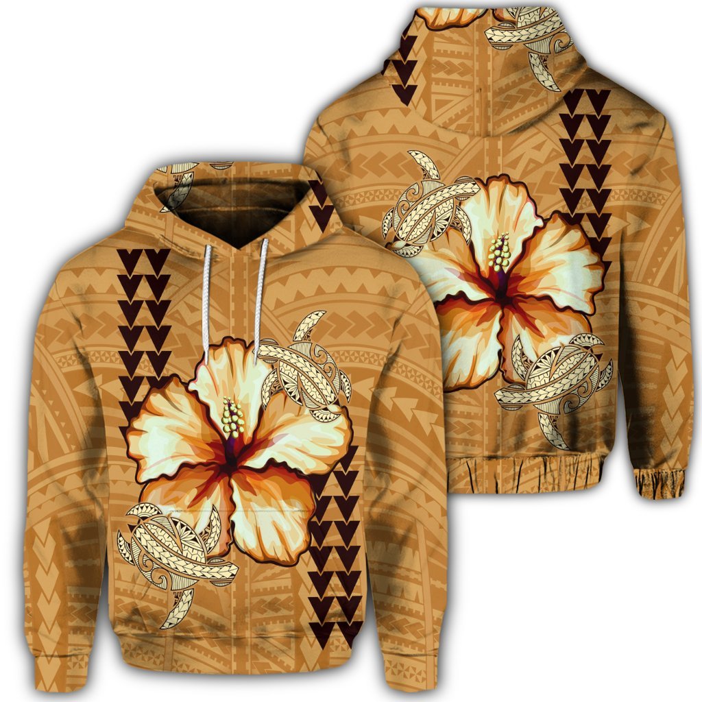Hawaiian Hawaiian Vintage Hibiscus Hoodie Unisex Art - Polynesian Pride