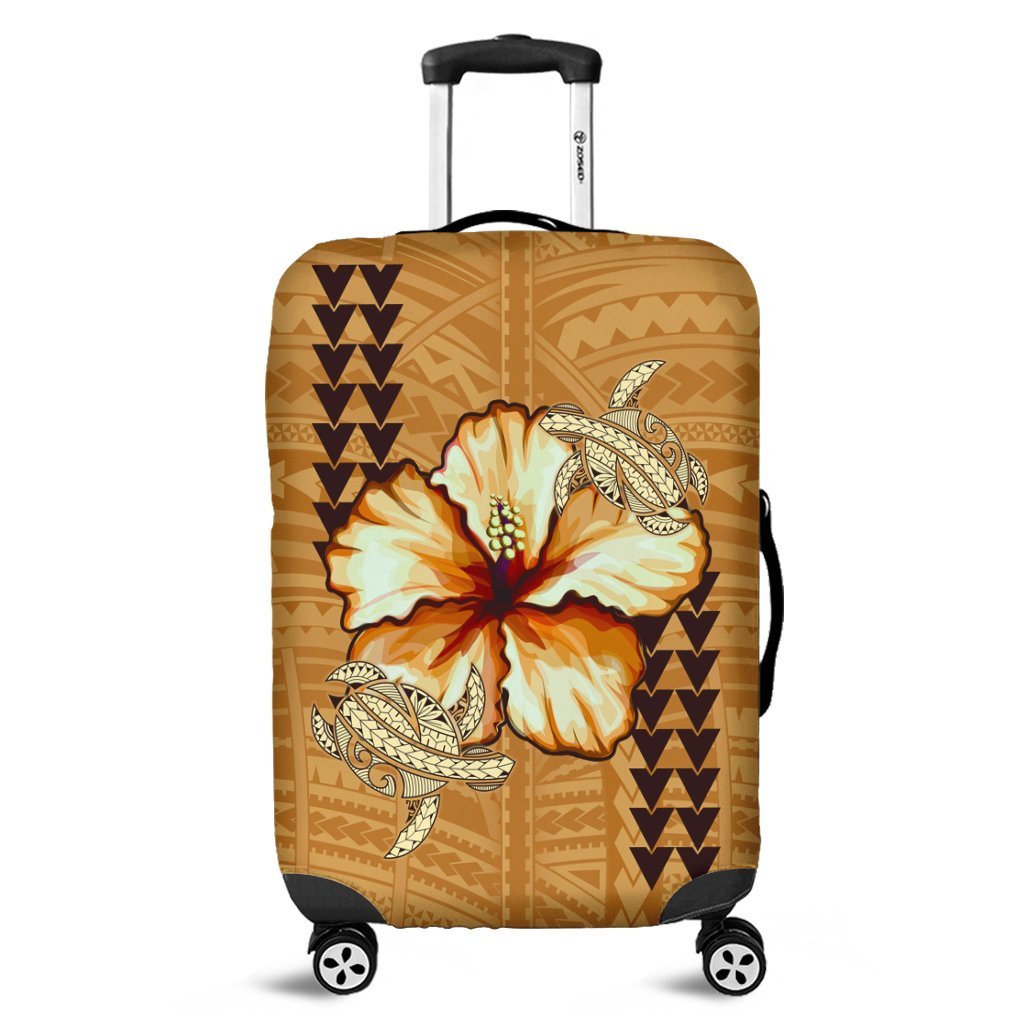 Hawaiian Vintage Hibiscus Luggage Covers AH Black - Polynesian Pride