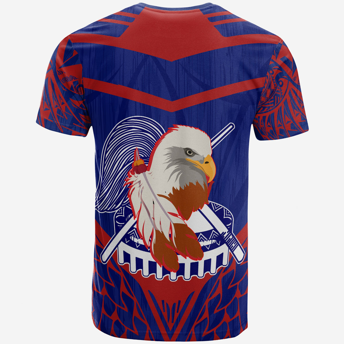 American Samoa Custom T Shirt The Eagle With Polynesian Pattern - Polynesian Pride