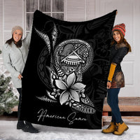 American Samoa Premium Blanket - Fish With Plumeria Flowers Style - Polynesian Pride