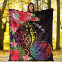 American Samoa Premium Blanket - Tropical Hippie Style - Polynesian Pride