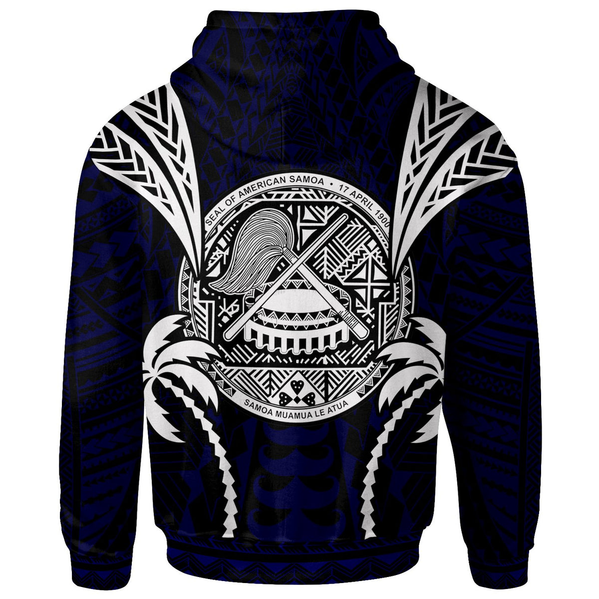 American Samoa Zip up Hoodie Blood Runs Through My Veins Style Flag - Polynesian Pride