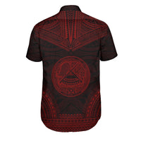 American Samoa Polynesian Chief Shirt - Red Version - Polynesian Pride