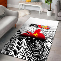 Papua New Guinea Patterns Area Rug LT6 white - Polynesian Pride