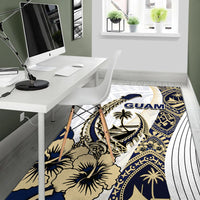 Guam Fish Hook Area Rug White Style LT6 - Polynesian Pride