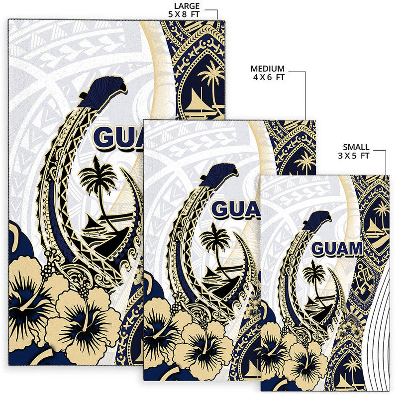 Guam Fish Hook Area Rug White Style LT6 - Polynesian Pride