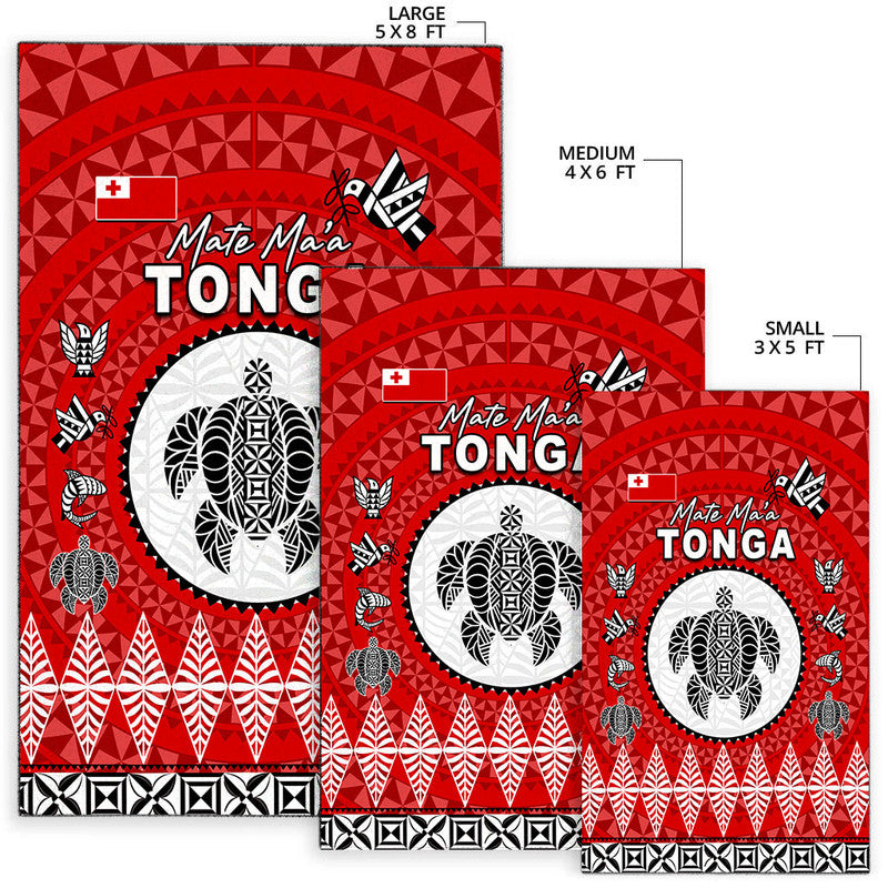 Mate Ma'a Tonga Ngatu Fonu Rugby Area Rug LT6 - Polynesian Pride