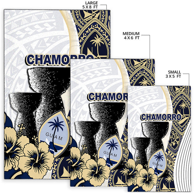 Guam Chamorro Area Rug White Style LT6 - Polynesian Pride