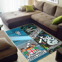 New Zealand And Fiji Area Rug Together - Paua Shell LT8 - Polynesian Pride