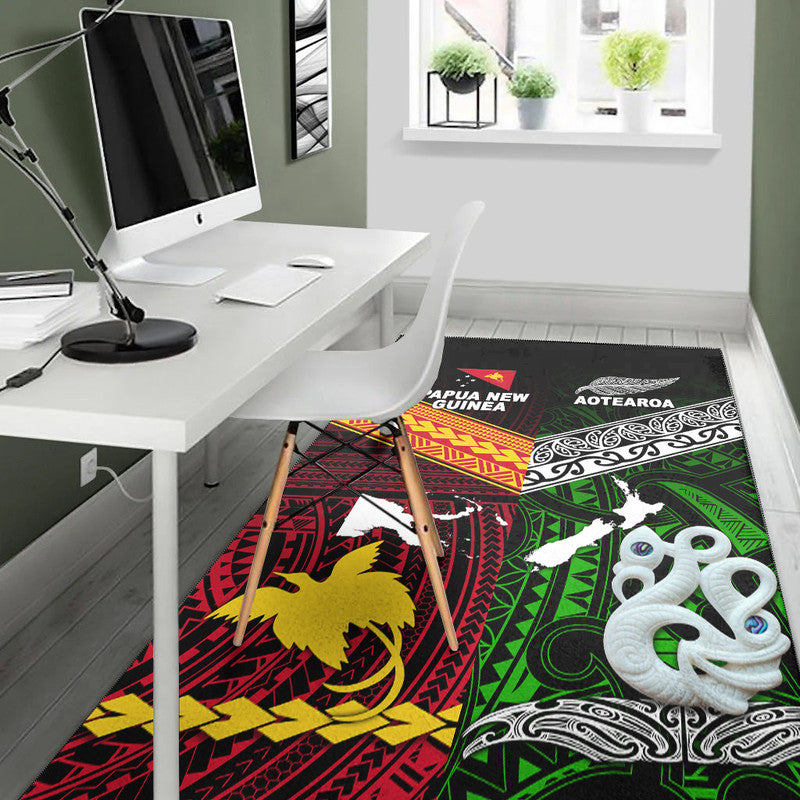 New Zealand And Papua New Guinea Area Rug Together - Green LT8 - Polynesian Pride