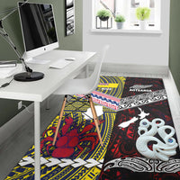 New Zealand And Niue Area Rug Together - Red LT8 - Polynesian Pride