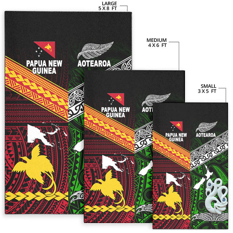 New Zealand And Papua New Guinea Area Rug Together - Green LT8 - Polynesian Pride