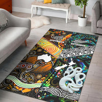 New Zealand Maori Aotearoa And Australia Aboriginal Area Rug Together - Paua Shell LT8 Paua Shell - Polynesian Pride