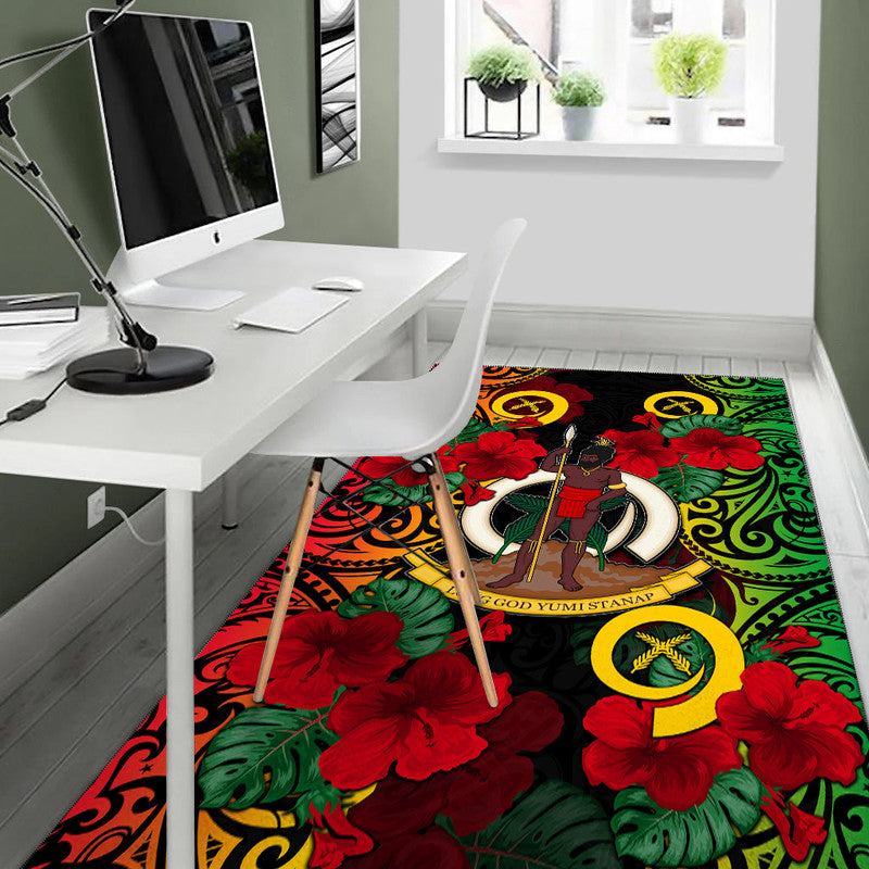 Vanuatu And Hibiscus Area Rug LT6 - Polynesian Pride