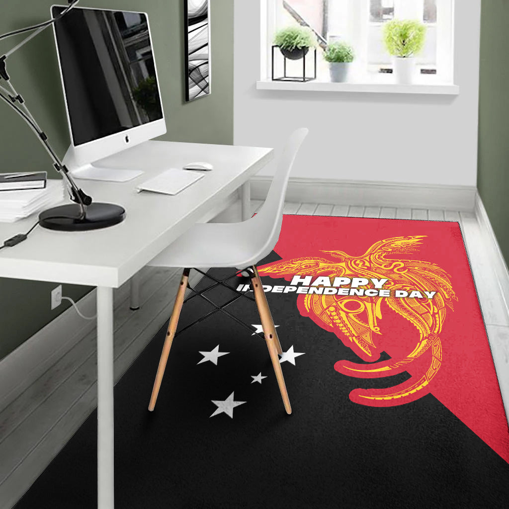 Papua New Guinea Area Rug Independence Day Flag Style LT16 - Polynesian Pride