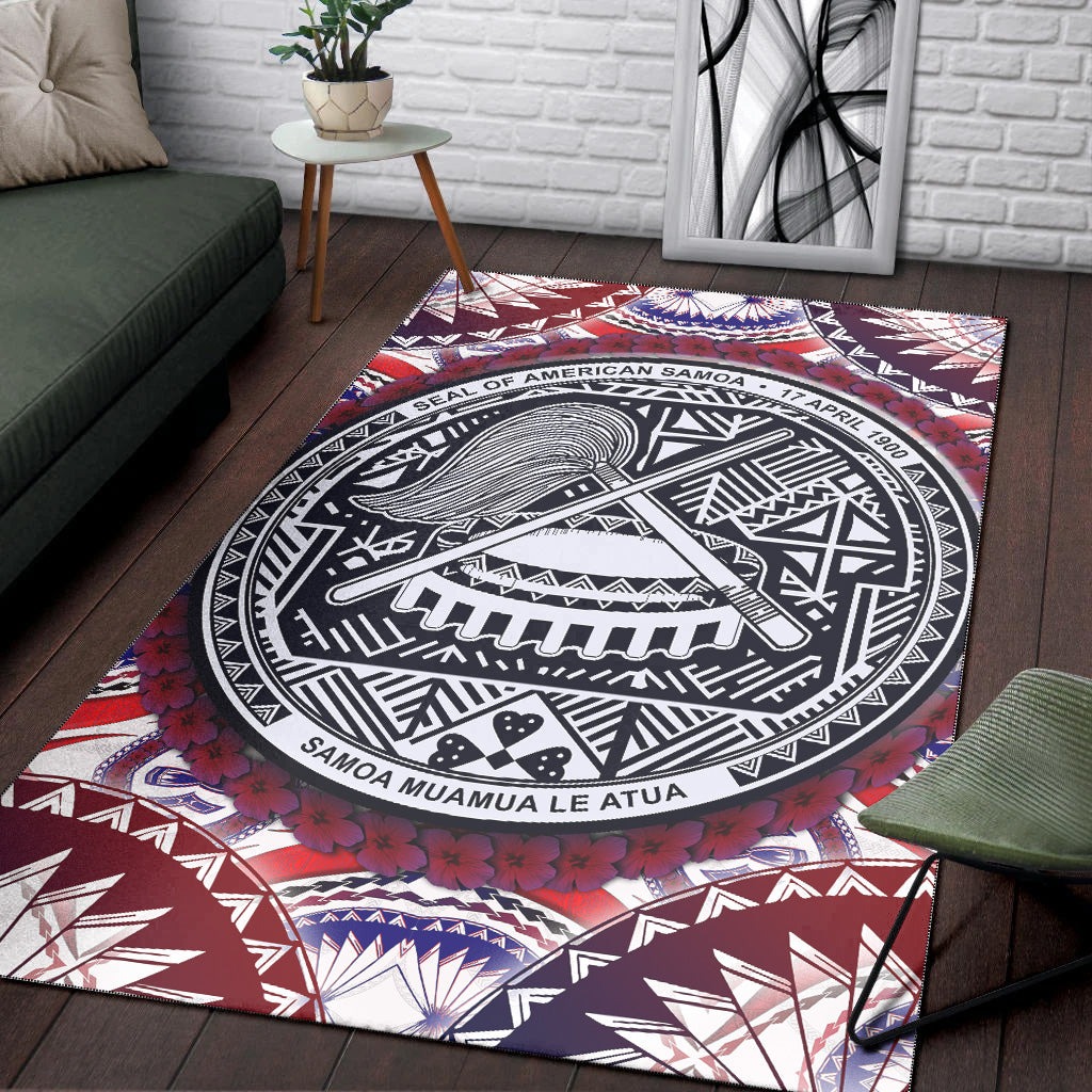 American Samoa Area Rug Artsy Style LT9 Red - Polynesian Pride