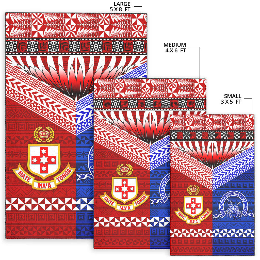 Kolisi Tonga College Atele And Tupou College Toloa Area Rug Together - Unique LT8 - Polynesian Pride