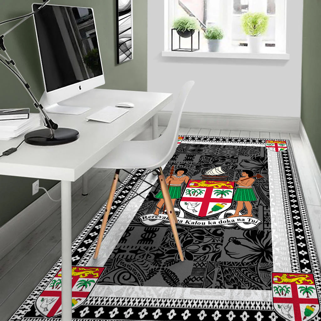 Fiji Area Rug White Style No.1 LT6 - Polynesian Pride