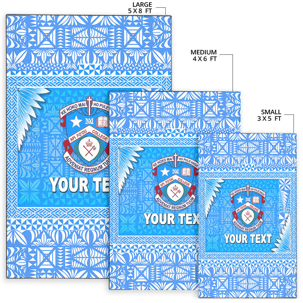 (Custom Personalised) Tonga Apifo'ou College Area Rugs Simplified Version LT8 - Polynesian Pride