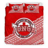 Tonga Duvet Cover Set - Tonga Flag A8 Black - Polynesian Pride