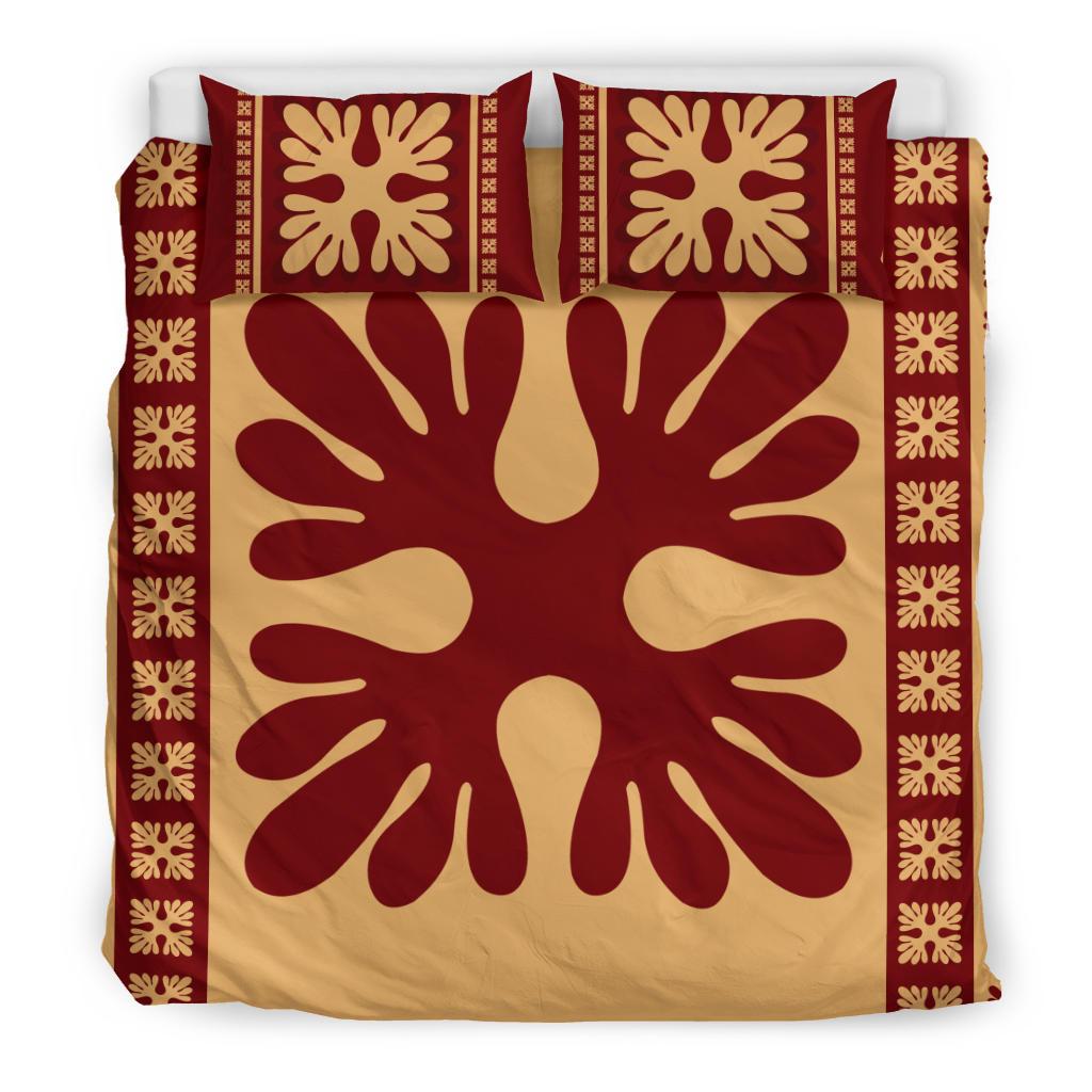 Hawaiian Quilt Pattern Beautyful Flower Polynesian Bedding Set - Polynesian Pride