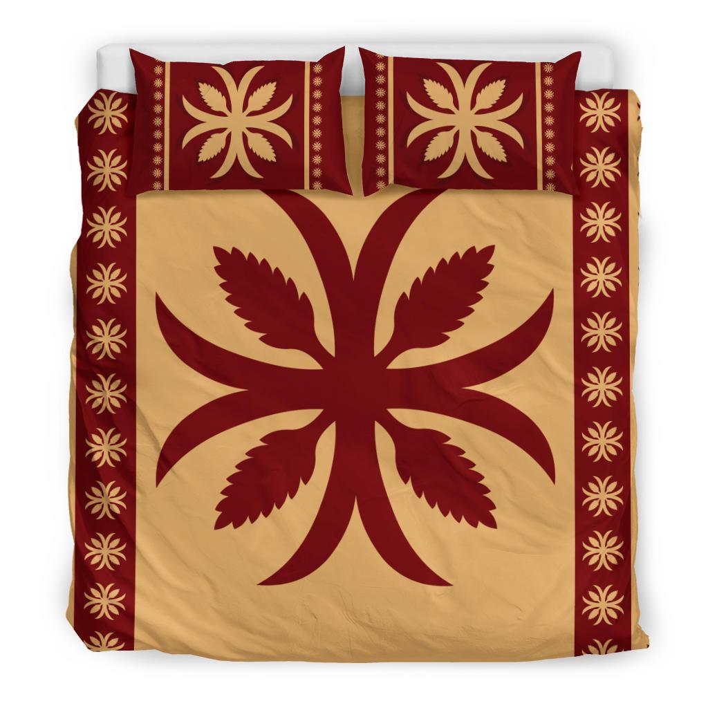 Hawaiian Pattern Flower Lovely Polynesian Quilt Bedding Set - Polynesian Pride
