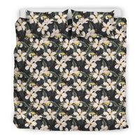 Hawaiian Tropical Toucans Hibiscus Palm Leaves Polynesian Bedding Set - Polynesian Pride