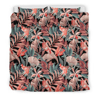 Hawaiian Seamless Tropical Flower Plant Background Retro Botanical Style Polynesian Bedding Set - Polynesian Pride