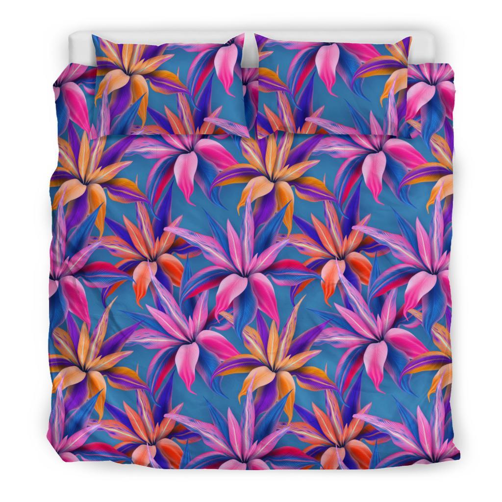 Hawaiian Tropical Flowers Polynesian Bedding Set Pink - Polynesian Pride