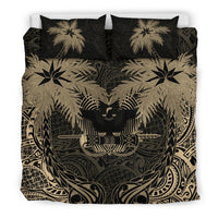 Papua New Guinea Duvet Cover Set - Papua New Guinea Coat Of Arms Coconut (Duvet Cover) Black - Polynesian Pride