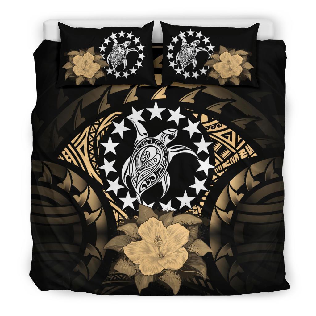 Cook Islands Gold Hibiscus Bedding Set - Polynesian Pride