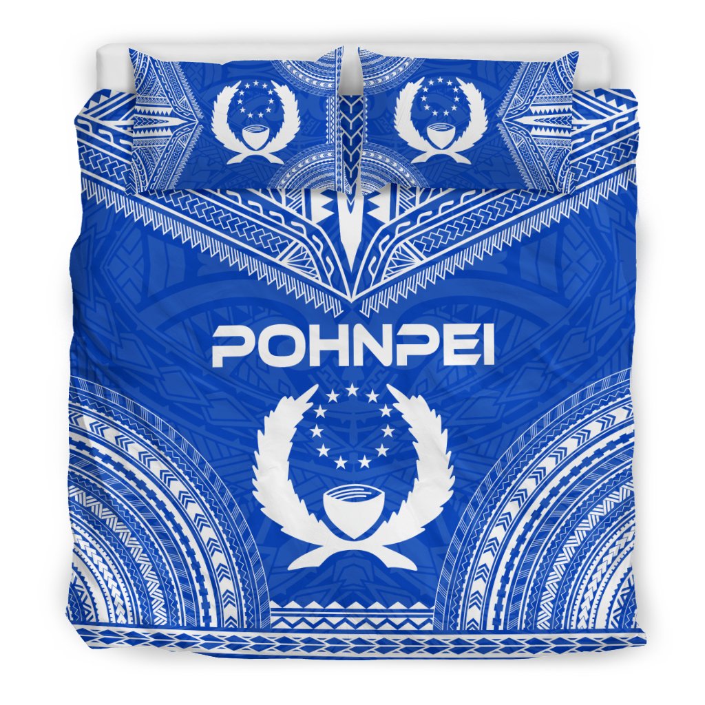 Pohnpei Flag Polynesian Chief Duvet Cover Set - Polynesian Pride