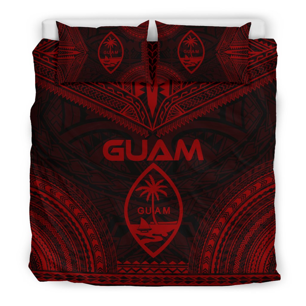 Guam Polynesian Chief Duvet Cover Set - Red Version - Polynesian Pride